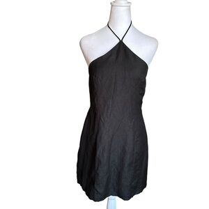 Sky to Moon Black Side Zipper Mini Dress Size L